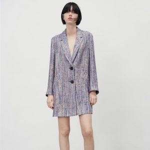 Zara textured coat, multi color, XS